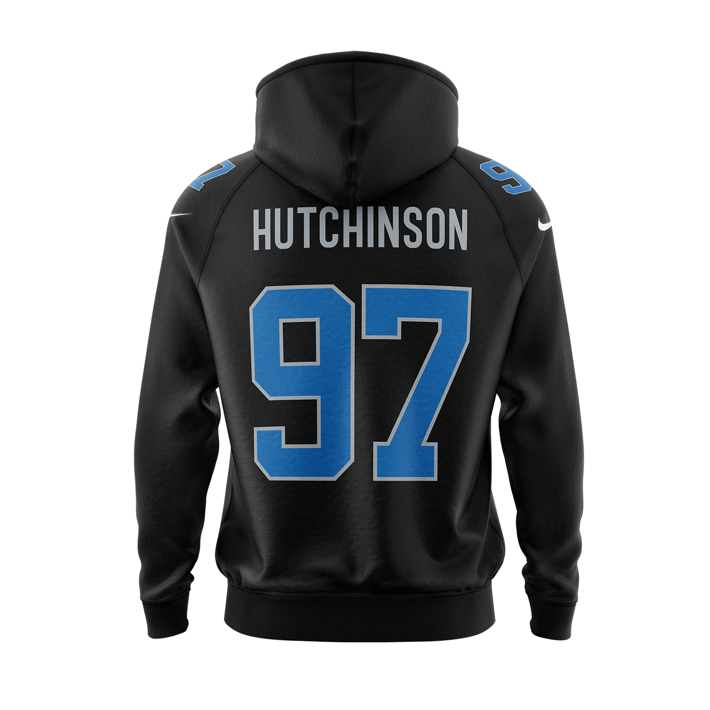 Detroit Lions Black Jersey-Inspired Hoodie