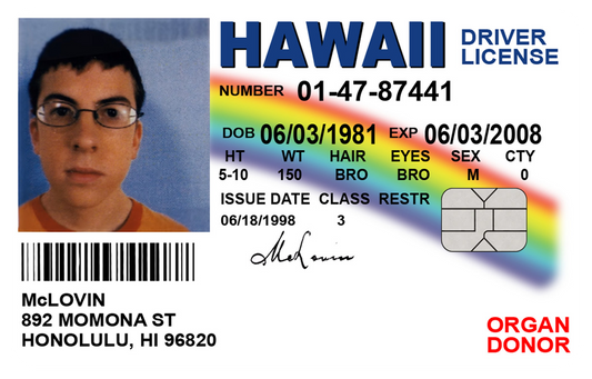 McLovin ID | Credit Card Skin